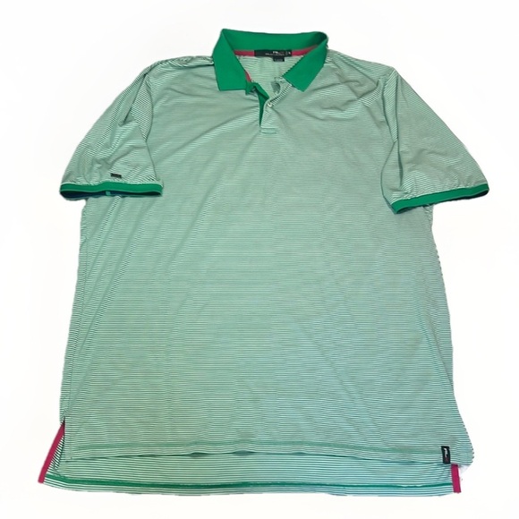 Ralph Lauren RLX Golf Polo Green White Stripes sz XXL - Picture 1 of 8